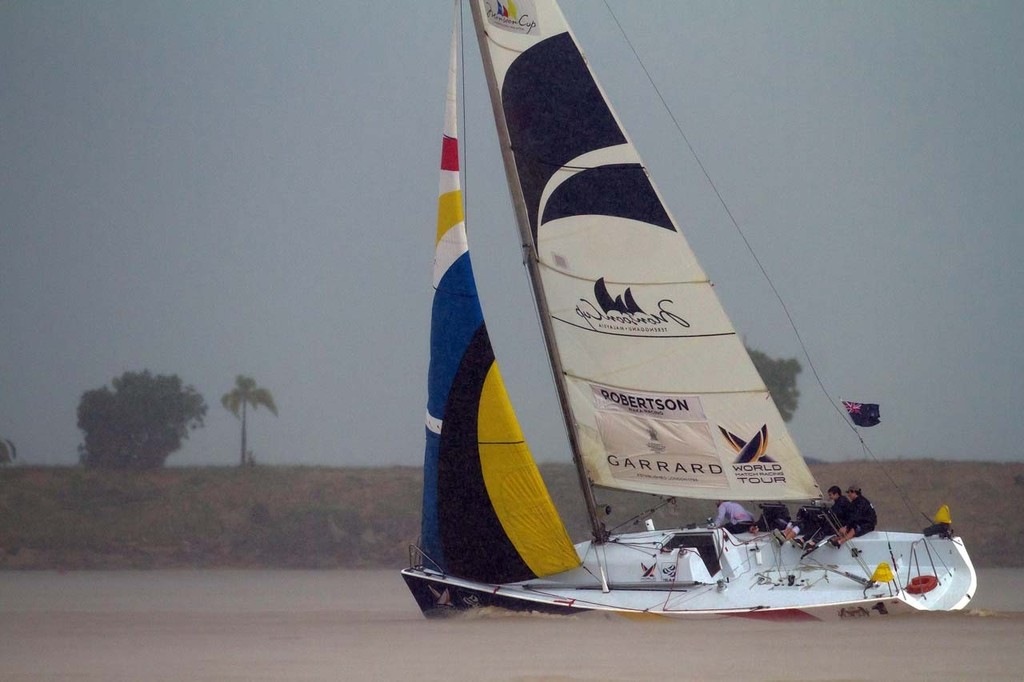 Heavy rains on day 1 at the Monsoon Cup 2011. Kuala Terengannu, Malaysia. 23 November 2011. © Gareth Cooke/Subzero Images/ Monsoon Cup - copyright http://www.monsooncup.com.my