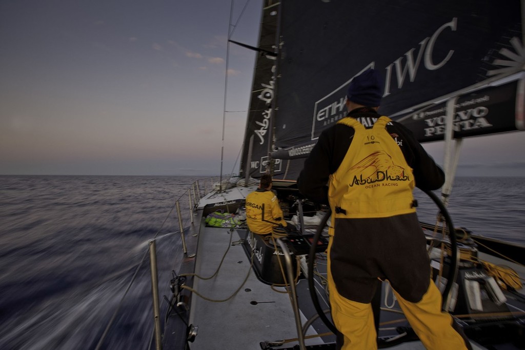 Abu Dhabi Ocean Racing during leg 1 of the Volvo Ocean Race 2011-12 photo copyright Nick Dana/Abu Dhabi Ocean Racing /Volvo Ocean Race http://www.volvooceanrace.org taken at  and featuring the  class