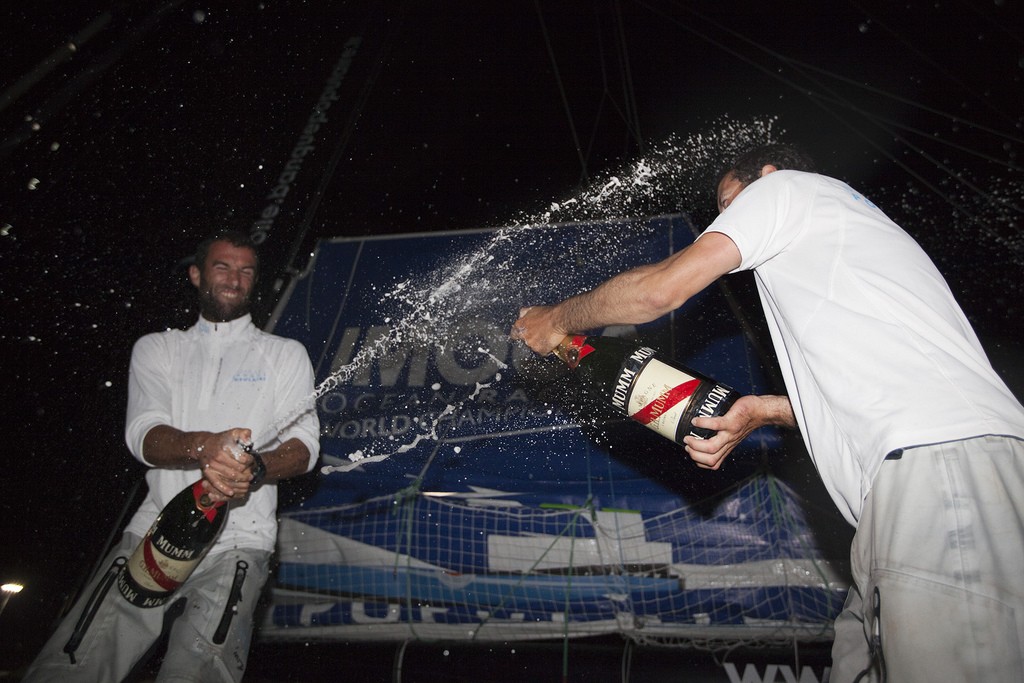 Imoca Banque Populaire (skipper: Armel Le Cléac&rsquo;h - co-skipper: Christopher Pratt)- Transat Jacques Vabre 2011 photo copyright Alexis Courcoux taken at  and featuring the  class
