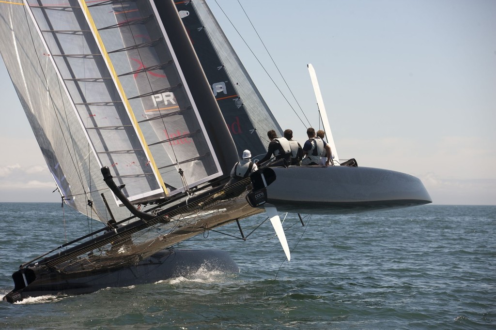 Green Comm racing - First sail - Cascais, Portugal © ACEA - Photo Gilles Martin-Raget http://photo.americascup.com/