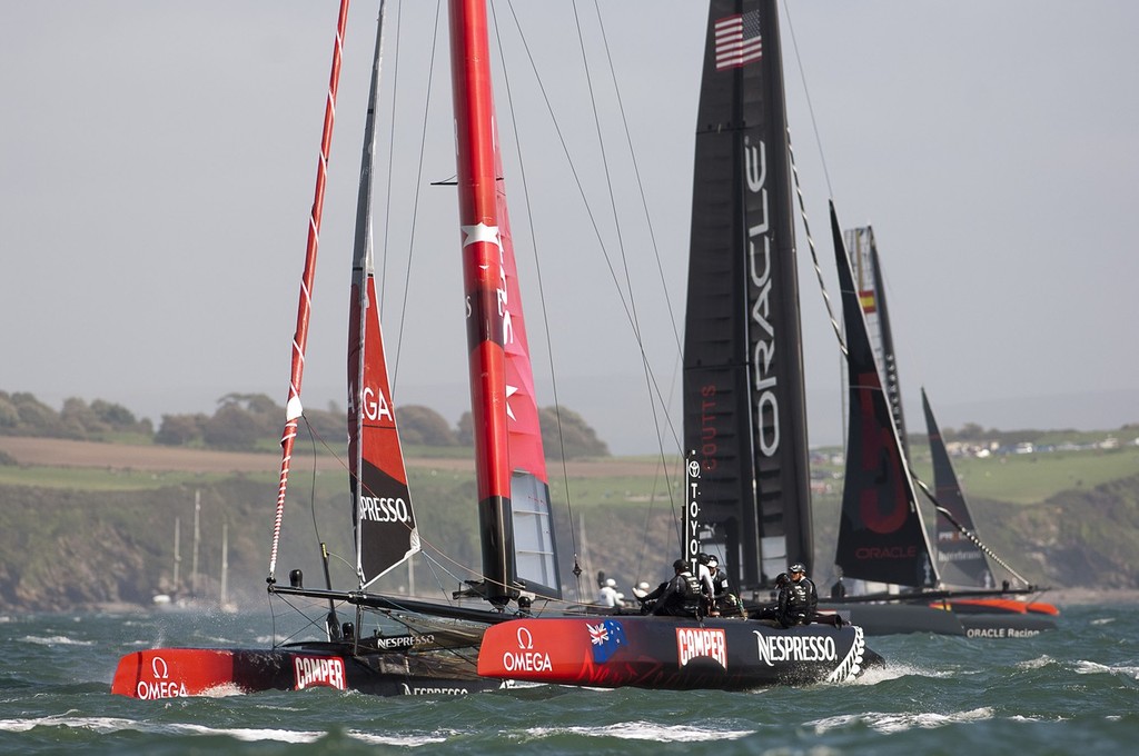 Emirates Team New Zealand, race four of the America’s Cup World Series preliminaries on day two in Plymouth. 11/9/2011 © Chris Cameron/ETNZ http://www.chriscameron.co.nz