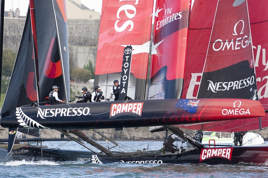 Emirates Team New Zealand, Day three of the America’s Cup World Series regatta in Plymouth. 14/9/2011 © Chris Cameron/ETNZ http://www.chriscameron.co.nz