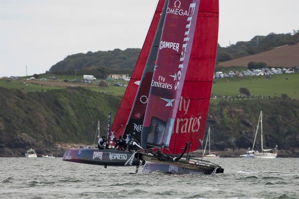 Emirates Team New Zealand, Day three of the America’s Cup World Series regatta in Plymouth. 14/9/2011 © Chris Cameron/ETNZ http://www.chriscameron.co.nz