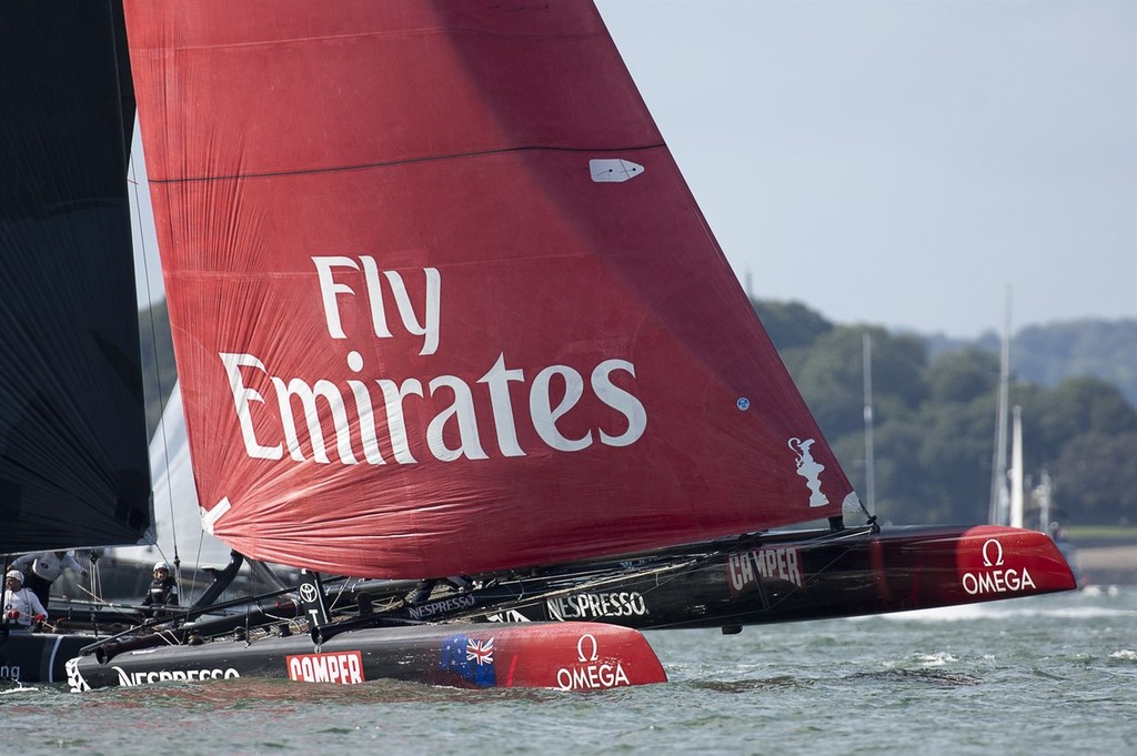 Emirates Team New Zealand, Day three of the America’s Cup World Series regatta in Plymouth. 14/9/2011 © Chris Cameron/ETNZ http://www.chriscameron.co.nz