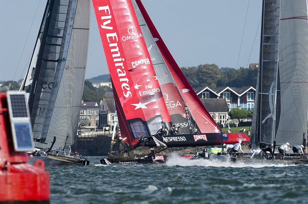 Emirates Team New Zealand, Day three of the America’s Cup World Series regatta in Plymouth. 14/9/2011 © Chris Cameron/ETNZ http://www.chriscameron.co.nz