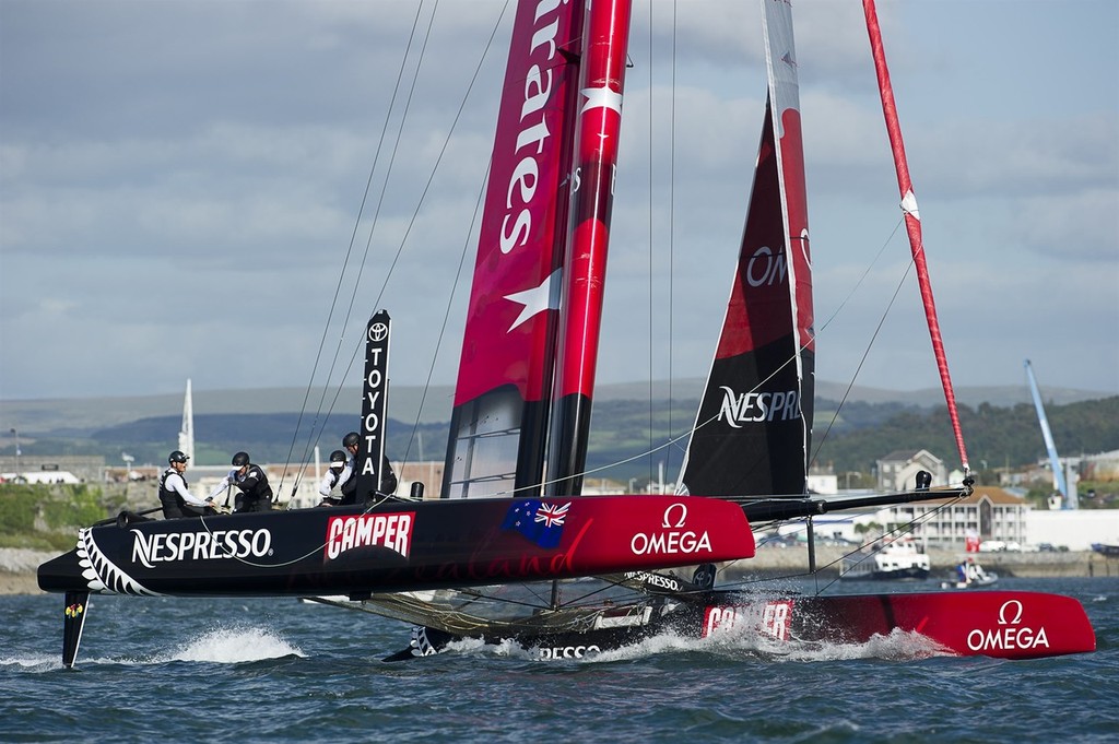 Emirates Team New Zealand, Day three of the America’s Cup World Series regatta in Plymouth. 14/9/2011 © Chris Cameron/ETNZ http://www.chriscameron.co.nz