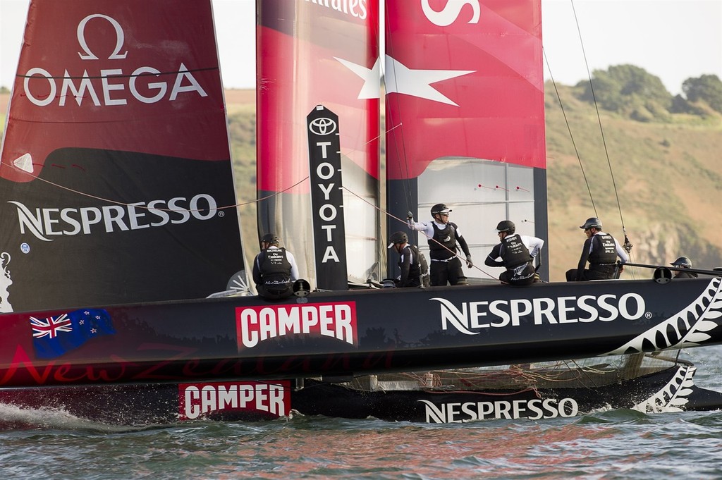 Emirates Team New Zealand, Day three of the America’s Cup World Series regatta in Plymouth. 14/9/2011 © Chris Cameron/ETNZ http://www.chriscameron.co.nz