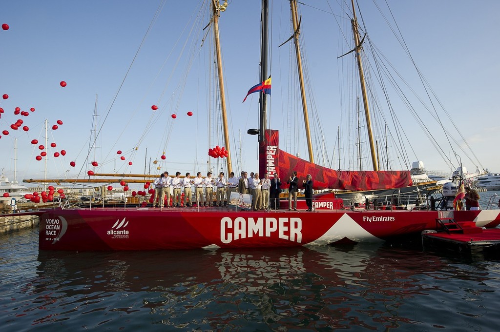 Release of bio degradable baloons at the CAMPER with Emirates Team New Zealand official christening in Mallorca. 22/9/2011 © Chris Cameron/ETNZ http://www.chriscameron.co.nz