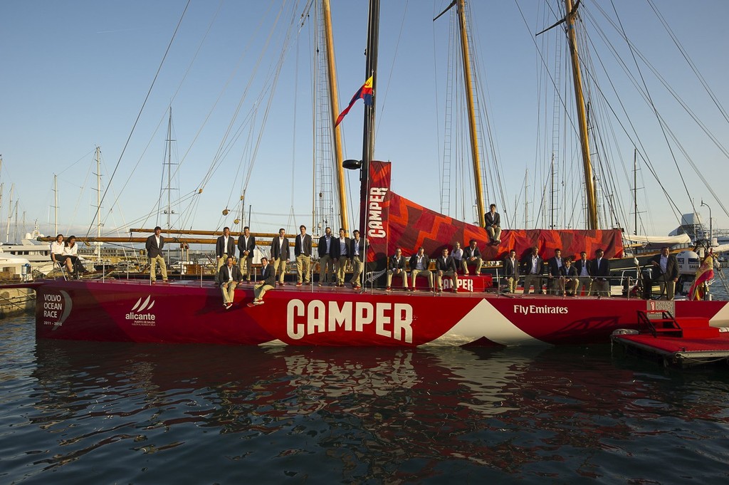 CAMPER with Emirates Team New Zealand official christening in Mallorca, Sailors and Shore crew. 22/9/2011 © Chris Cameron/ETNZ http://www.chriscameron.co.nz