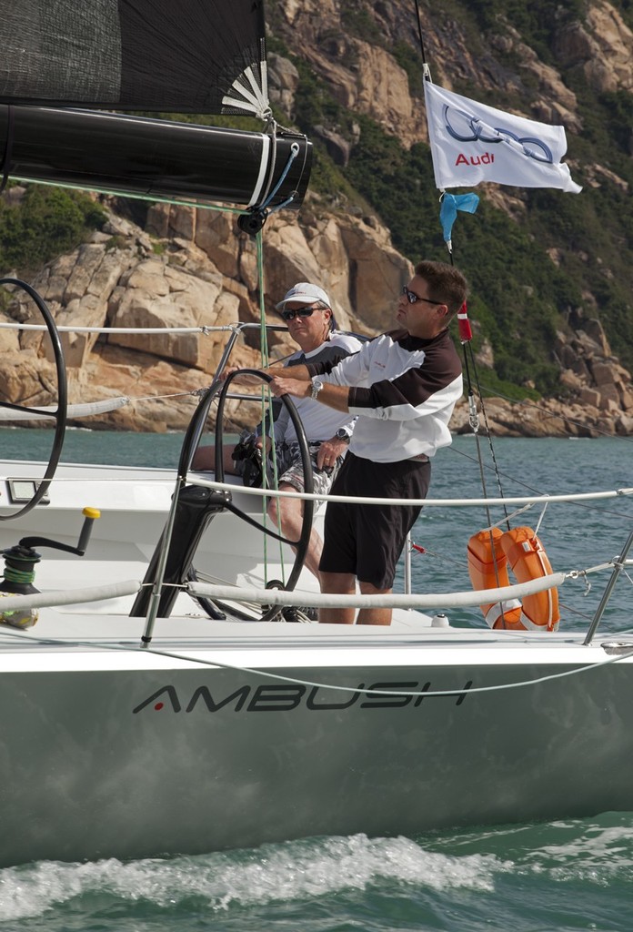 RHKYC China Coast Regatta 2011 - Father & Son team, Bruce and Drew Taylor (driving). Ambush. ©  RHKYC/Guy Nowell http://www.guynowell.com/