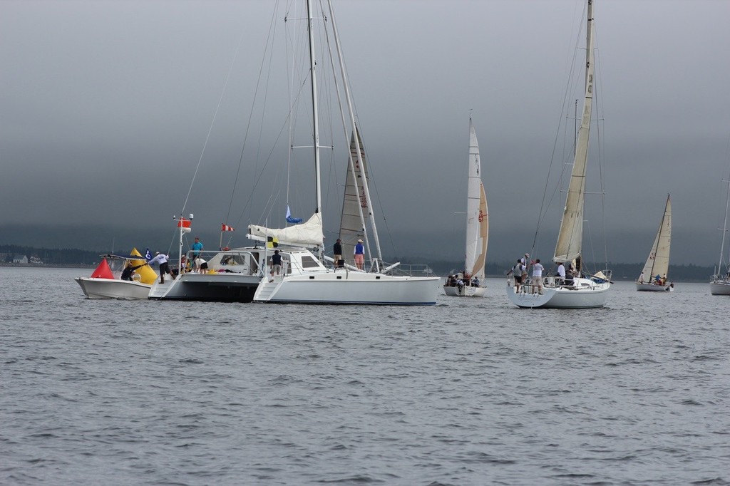 Alpha Race Course Committee Boat trying to organize a start in very light airs © Chester Race Week Organizing Authority
