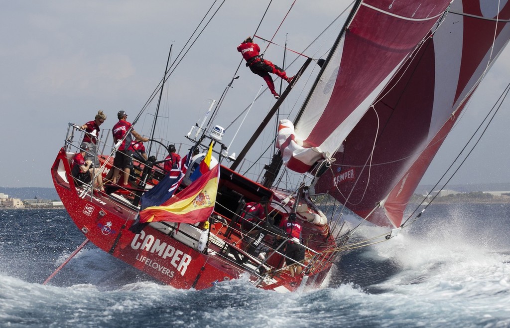 CAMPER with Emirates Team New Zealand arrives in to Palma, Spain, ahead of the start of the Volvo Ocean Race 2011-12. © Volvo Ocean Race http://www.volvooceanrace.com