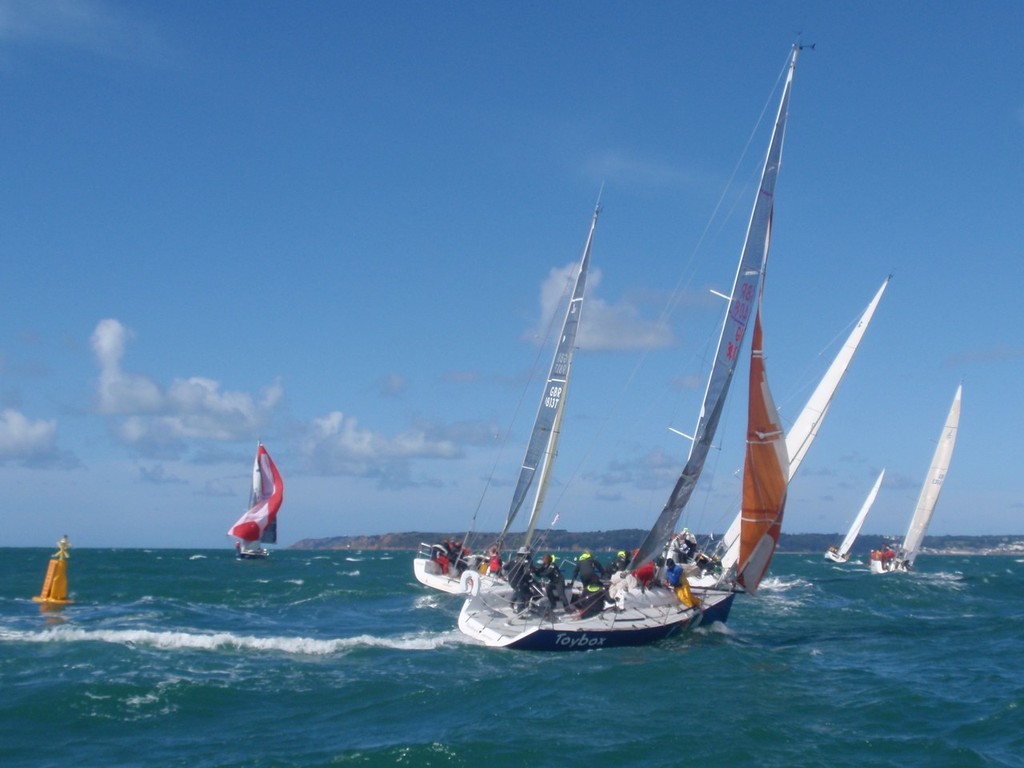 Class one rounding the South Pier Mark - Brewin Dolphin Jersey Regatta 2011 photo copyright William Harris taken at  and featuring the  class