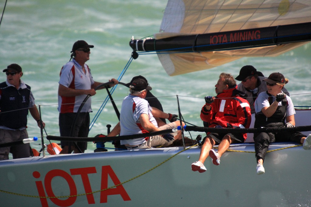 Iota crew with Skipper, John McNamara in PHS Racing Class Sunday. 2011 SeaLink Magnetic Island Race Week. photo copyright  SW taken at  and featuring the  class
