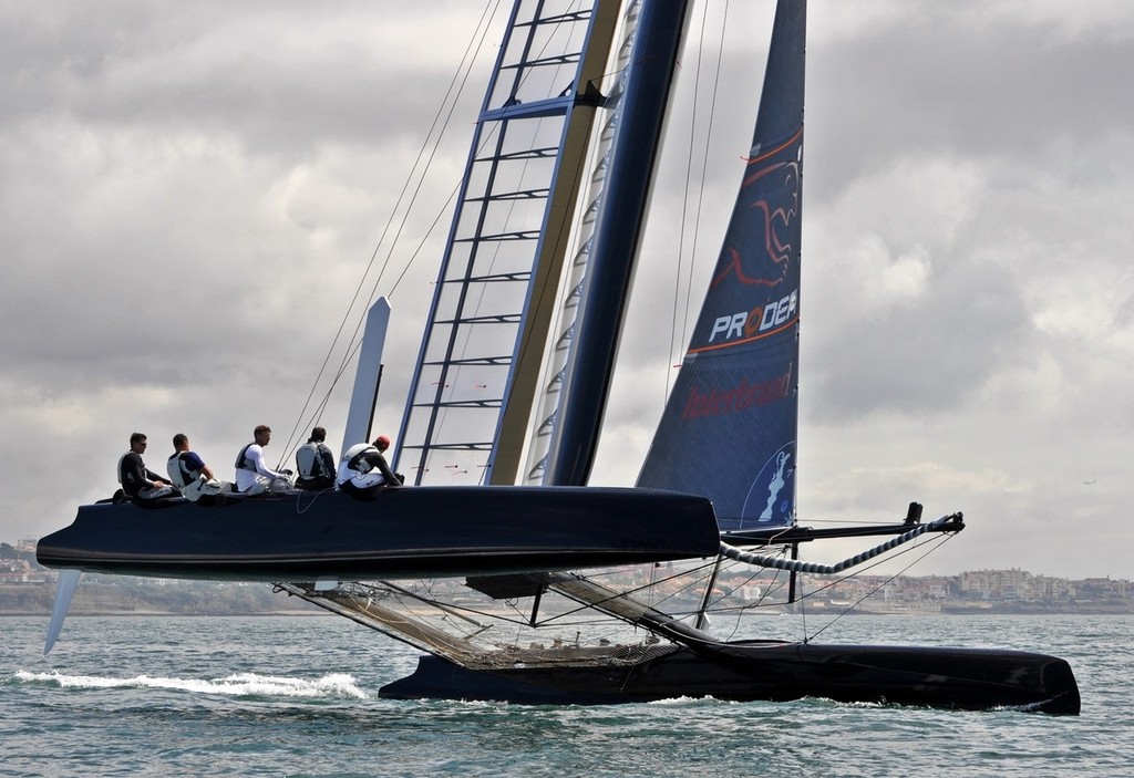 Green Comm sailing in Cascais, Portugal ahead of the ACWS © Pierre Orphanidis/Green Comm