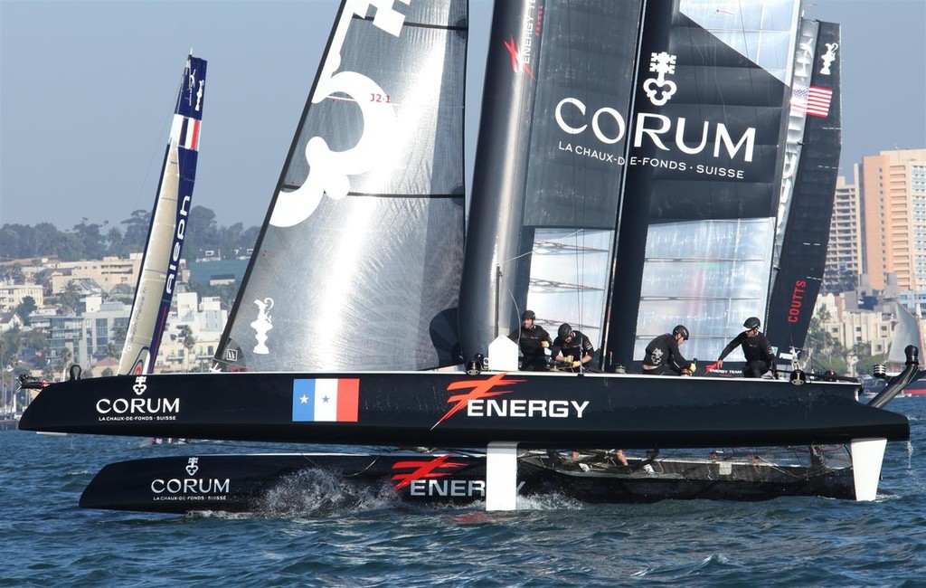 America&rsquo;s Cup World Series San Diego 2011 - Wednesday&rsquo;s racing action photo copyright Darrall Slater taken at  and featuring the  class