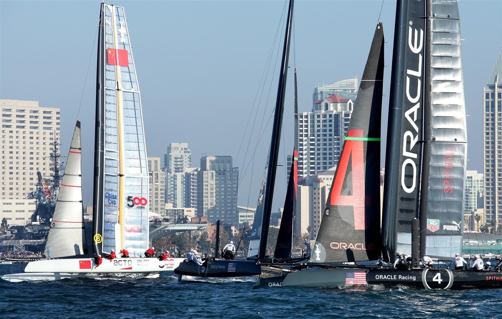 America&rsquo;s Cup World Series San Diego 2011 - Wednesday&rsquo;s racing action photo copyright Darrall Slater taken at  and featuring the  class