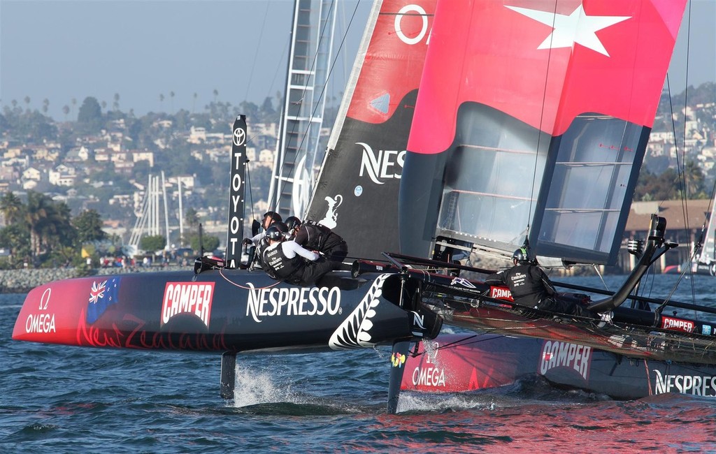 America&rsquo;s Cup World Series San Diego 2011 - Wednesday&rsquo;s racing action photo copyright Darrall Slater taken at  and featuring the  class