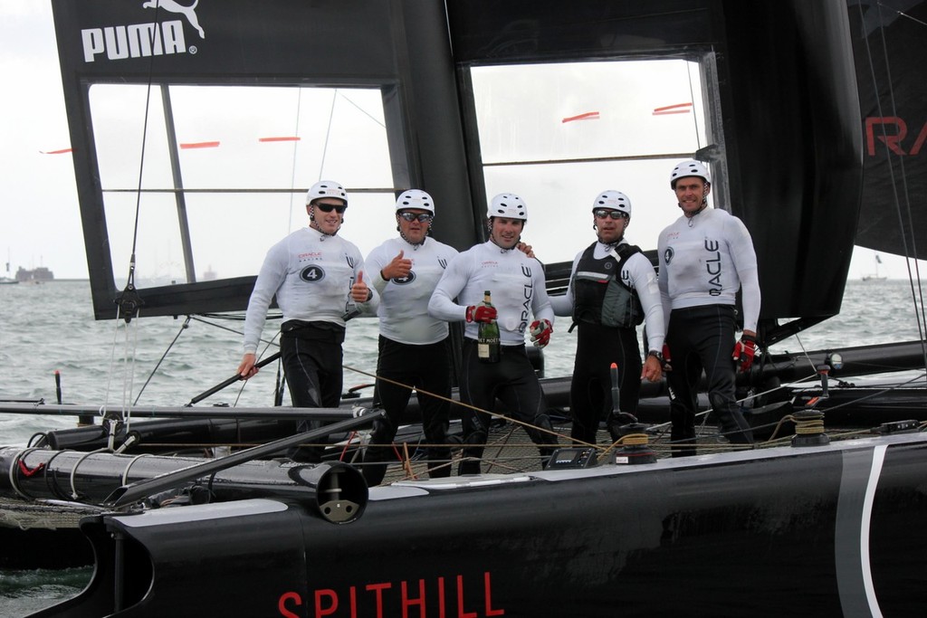Winners Oracle Racing Spithill - America’s Cup World Series - Day 7, 18 September 2011 © Ben Gladwell http://www.sail-world.com/nz