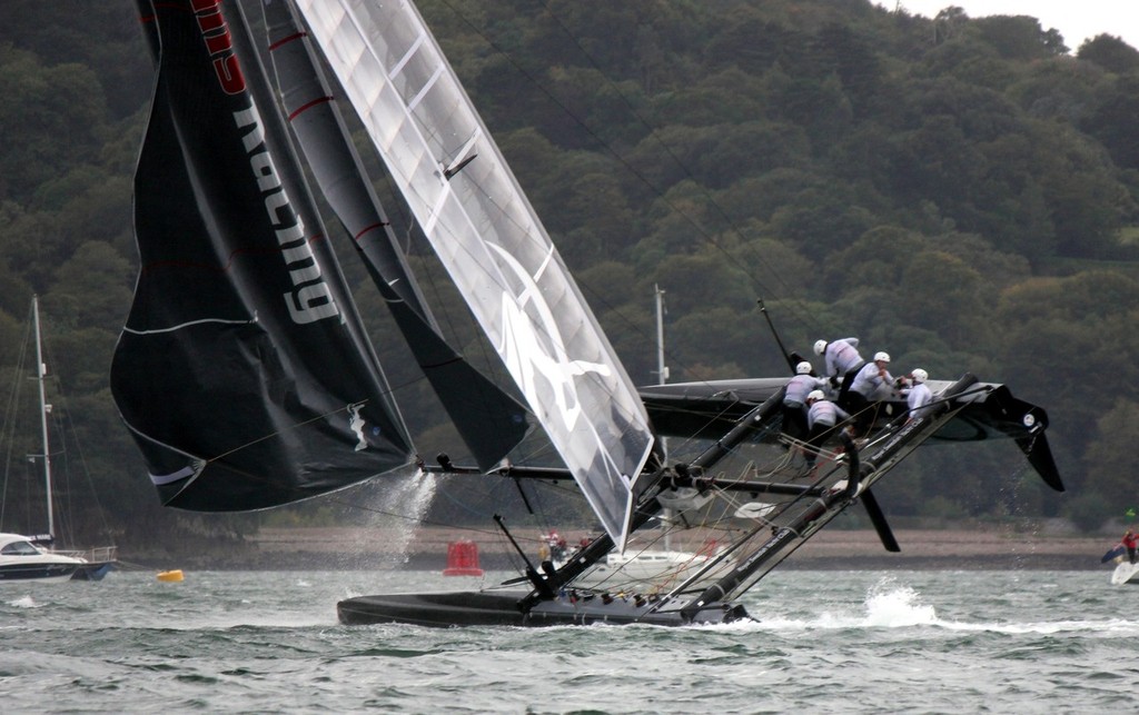 Artemis is righted - America’s Cup World Series - Day 7, 18 September 2011 © Ben Gladwell http://www.sail-world.com/nz