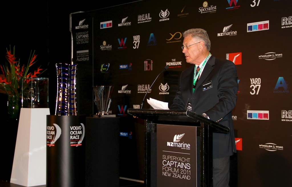 Peter Montgomery - Opening Cocktail Function - Auckland International Boat Show and Superyacht Captains Forum, September 2011 photo copyright Richard Gladwell www.photosport.co.nz taken at  and featuring the  class