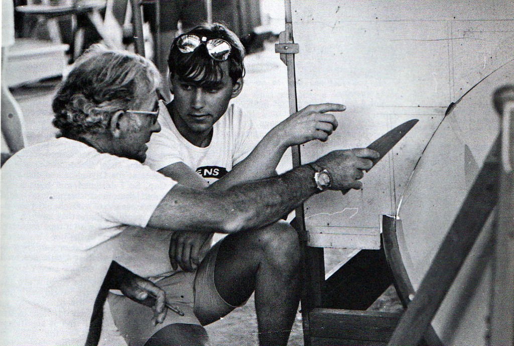 Alf Lock explaining a point during a measurement session in the 1977 OK Worlds photo copyright SW taken at  and featuring the  class