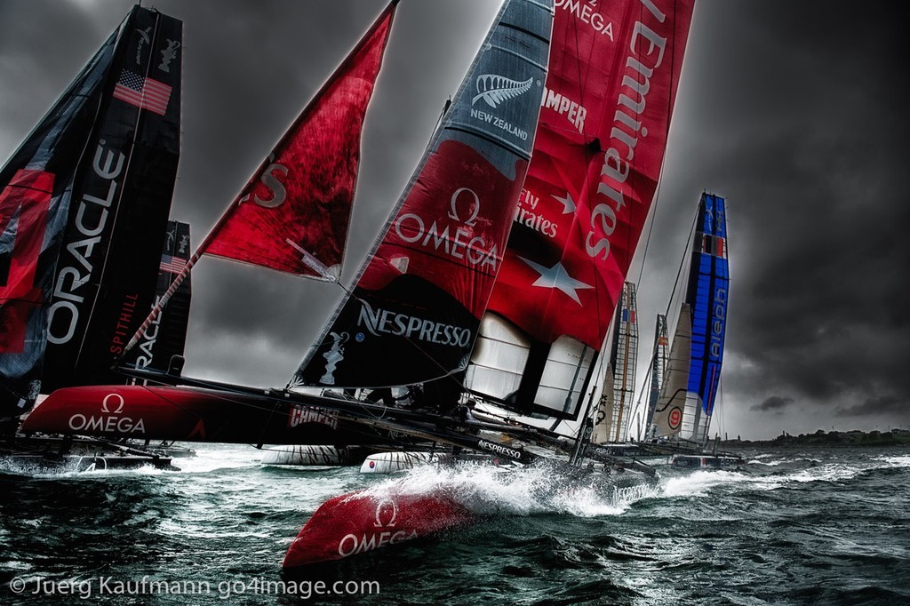 America's Cup World Series in Plymouth, Racing Day 1 photo copyright Juerg Kaufmann go4image.com http://www.go4image.com taken at  and featuring the  class