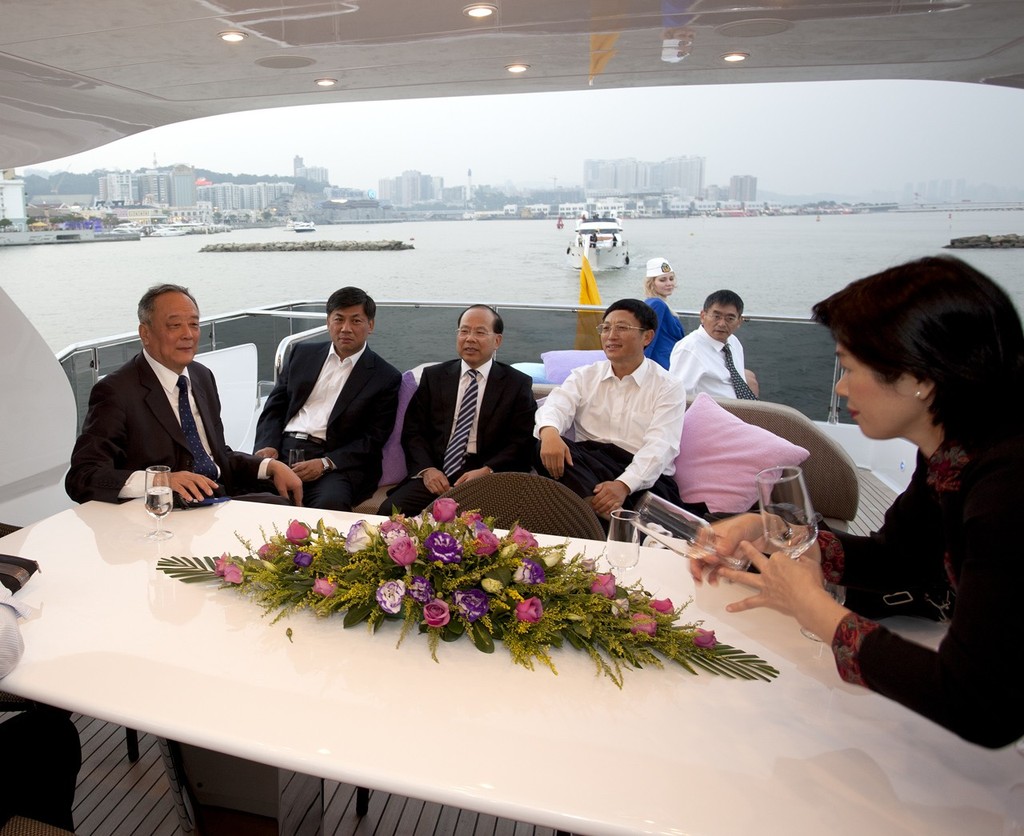 Macau Yacht Show 2011 - 28 October 2011 - VIPs enjoy a harbour cruise<br />
 © Guy Nowell http://www.guynowell.com