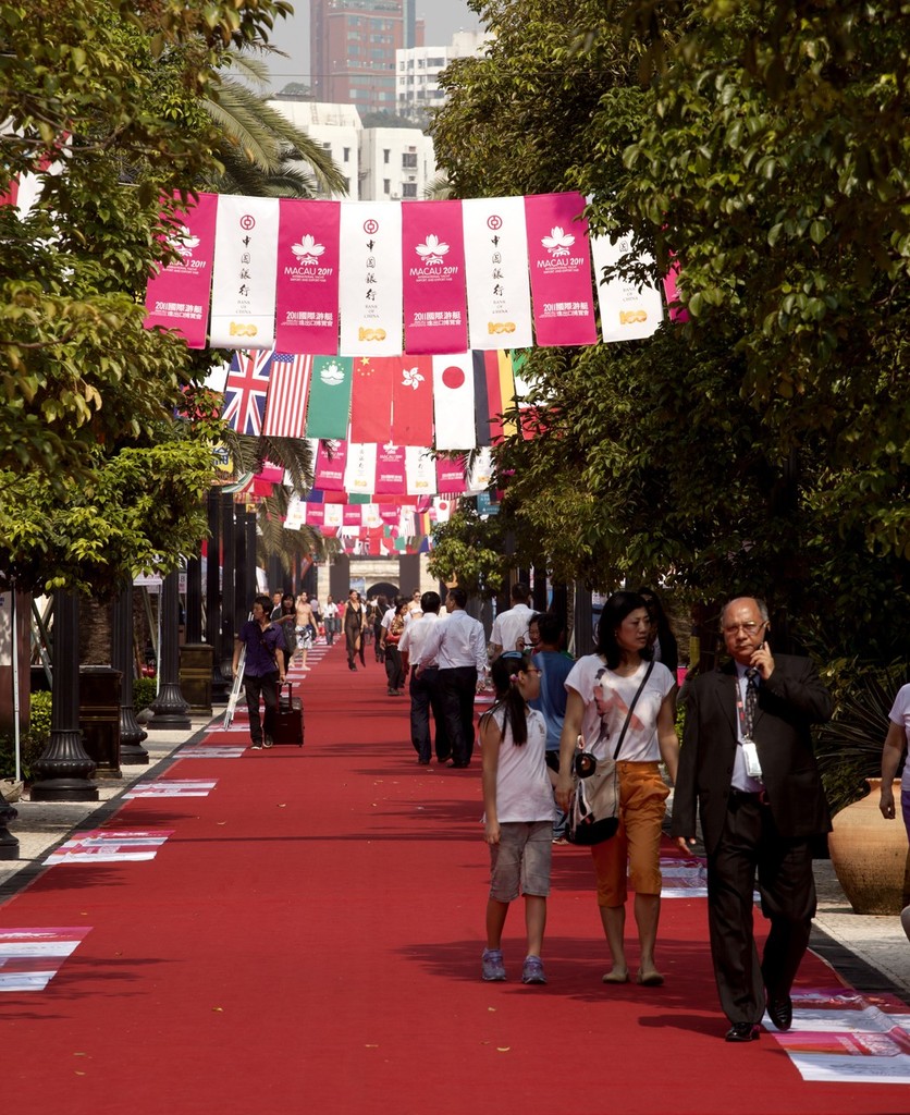 Macau Yacht Show 2011 - 28 October 2011 - leafy avenues ’shoreside’ at the Macau Yacht Show <br />
 © Guy Nowell http://www.guynowell.com