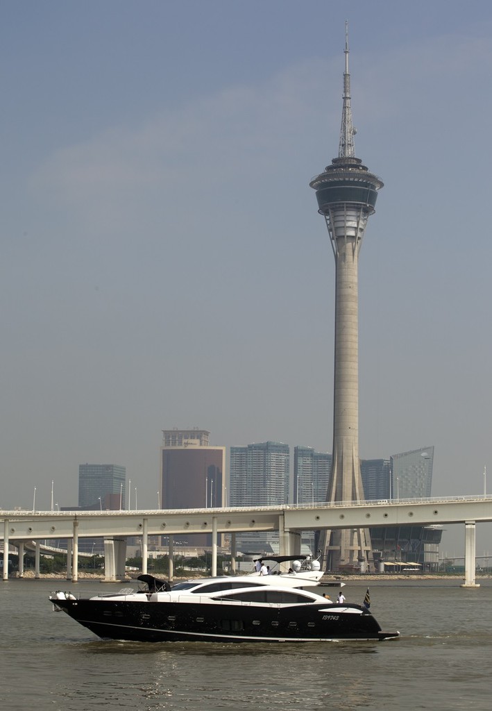 Macau Yacht Show 2011 - 28 October 2011 - Sunseeker 96 at the Macau Tower <br />
 © Guy Nowell http://www.guynowell.com