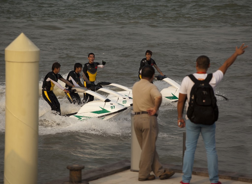 Macau Yacht Show 2011 - 28 October 2011 - National Youth Jetski Display Team entertain the visitors <br />
 © Guy Nowell http://www.guynowell.com