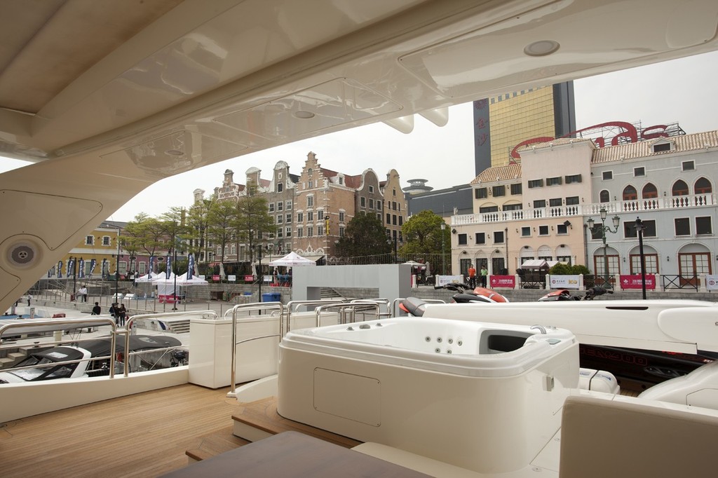 Macau Yacht Show 2011 - 29 October 2011 - distinctly Mediterranean view from the flybridge of an Azimut 88 <br />
 © Guy Nowell http://www.guynowell.com