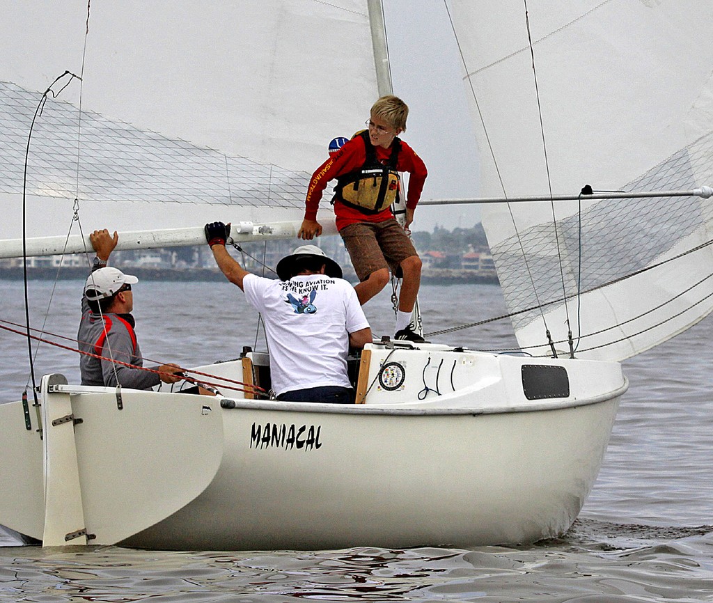 Mike Van Dyke's Maniacal won Race 1 of the Cal 20s - Charity Regatta for The Children's Clinic 2011 photo copyright Rich Roberts http://www.UnderTheSunPhotos.com taken at  and featuring the  class