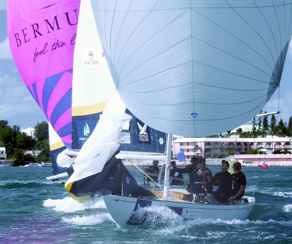 Argo Group Gold Cup - Match Racing Championship - Bermuda.
Day 4 Torvar Mirsky (AUS) defeated Jasper Radich (DEN) 3-0 to move into the Semi-finals
Credit: Talbot Wilson/RBYC/PPL
 photo copyright Talbot Wilson taken at  and featuring the  class