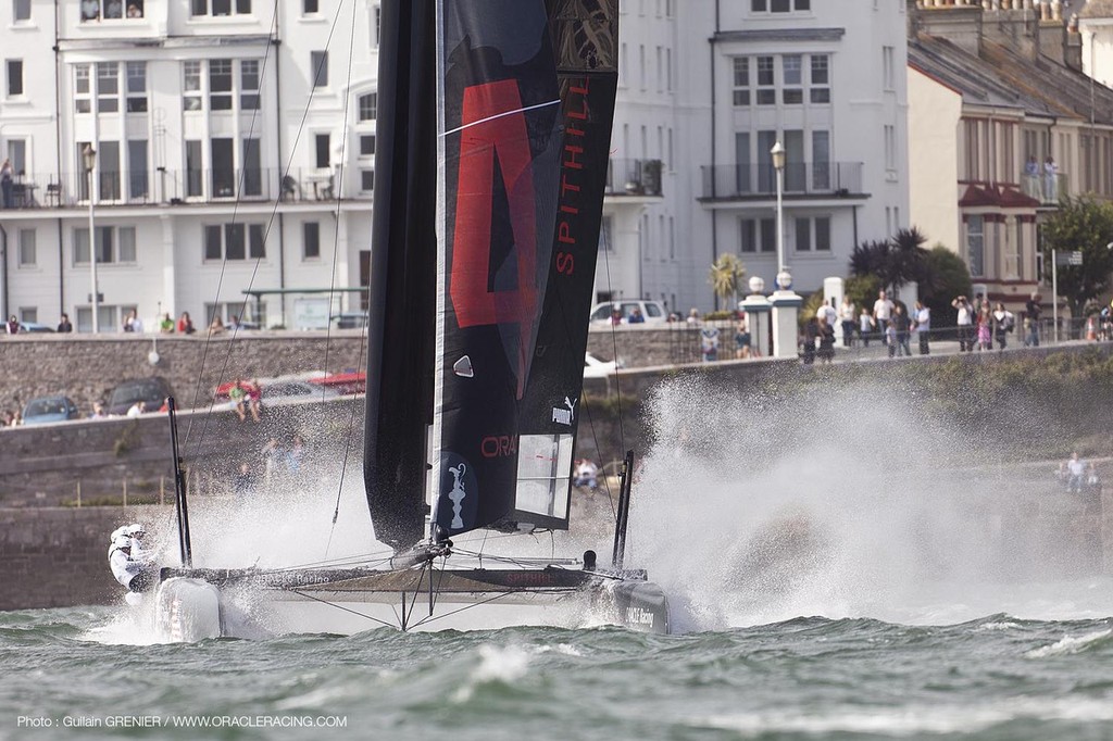 Oracle Racing in action - America's Cup World Series Plymouth 2011 photo copyright Guilain Grenier Oracle Team USA http://www.oracleteamusamedia.com/ taken at  and featuring the  class