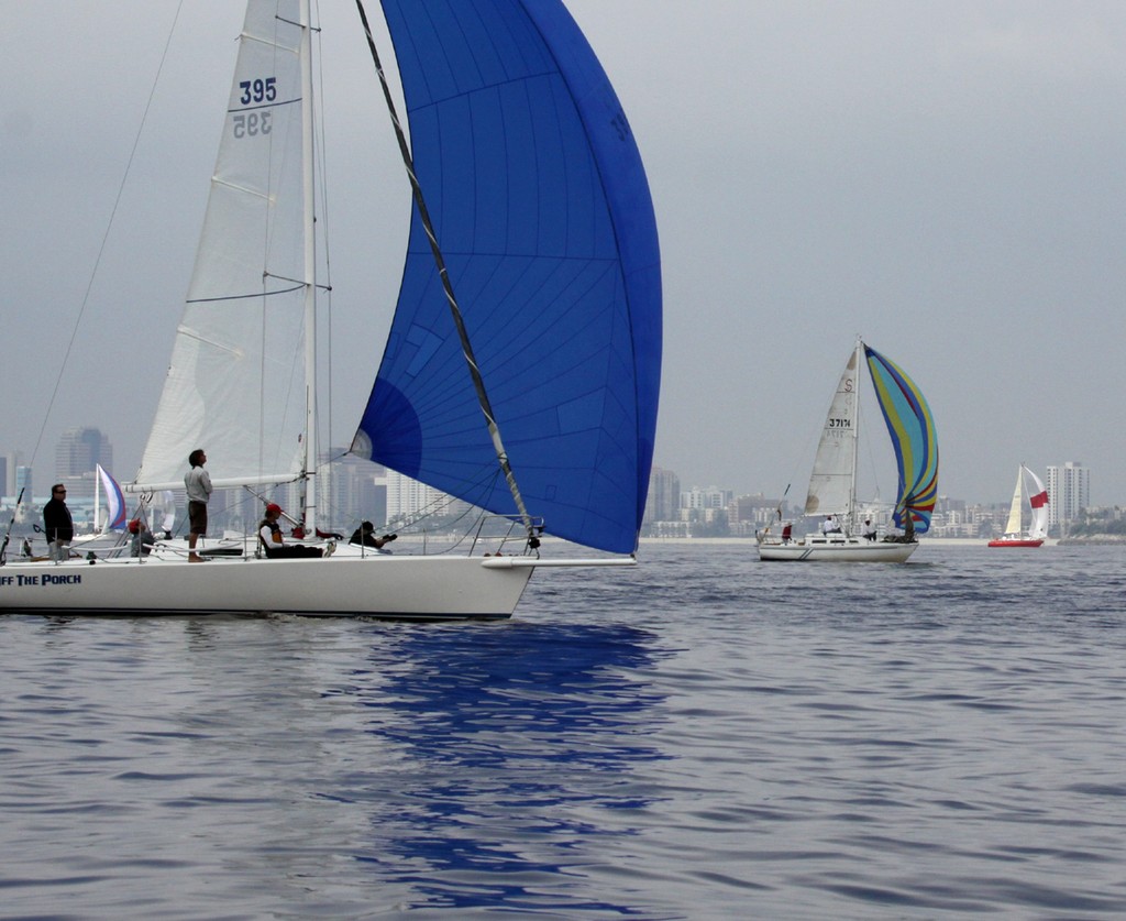 PHRF fleet lines up downwind - Charity Regatta for The Children's Clinic 2011 photo copyright Rich Roberts http://www.UnderTheSunPhotos.com taken at  and featuring the  class