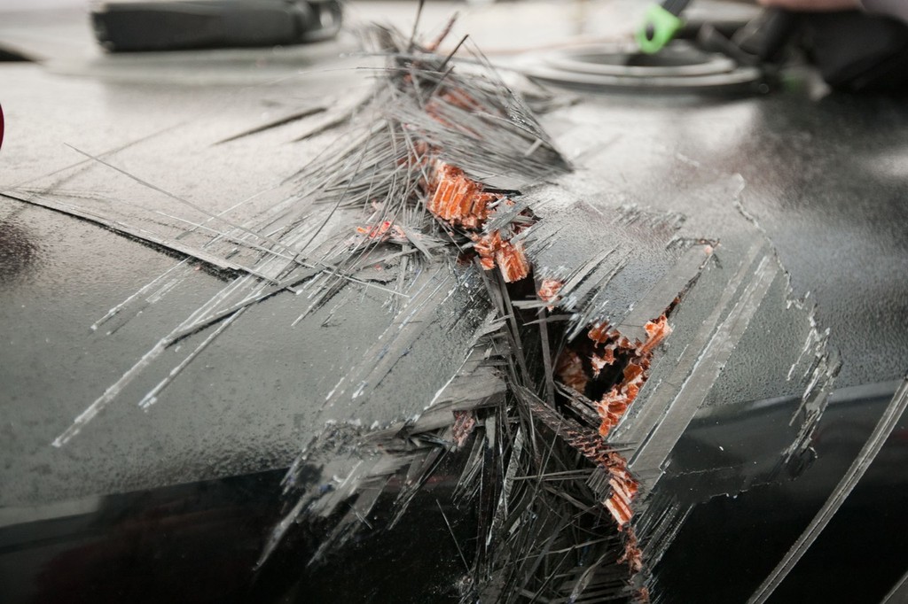 Carbon damage - America’s Cup World Series - Day 7, 18 September 2011 © Ricardo Pinto http://www.americascup.com