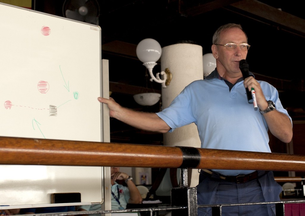 Raja Muda Selangor International Regatta 2011 - RO Jerry Rollin explains the finish line © Guy Nowell / RMSIR