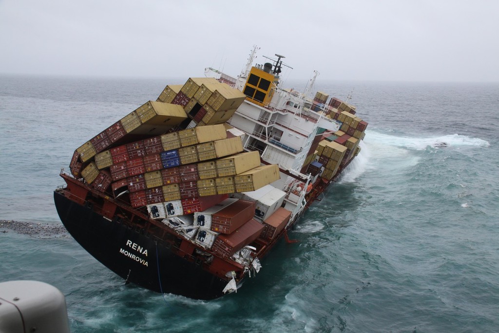  MV Rena grounded on Astrolabe Reef, Tauranga. photo copyright SW taken at  and featuring the  class