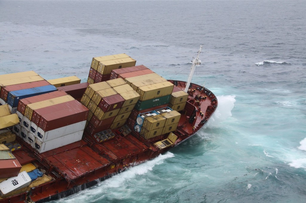 Rena bow - Rena Disaster 12 October 2011 © Maritime NZ www.maritimenz.govt.nz