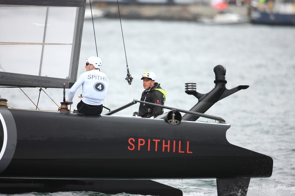 Larry Ellison in the 6th man position - Match Racing Semi-Finals America’s Cup World Series, San Diego © ACEA - Photo Gilles Martin-Raget http://photo.americascup.com/