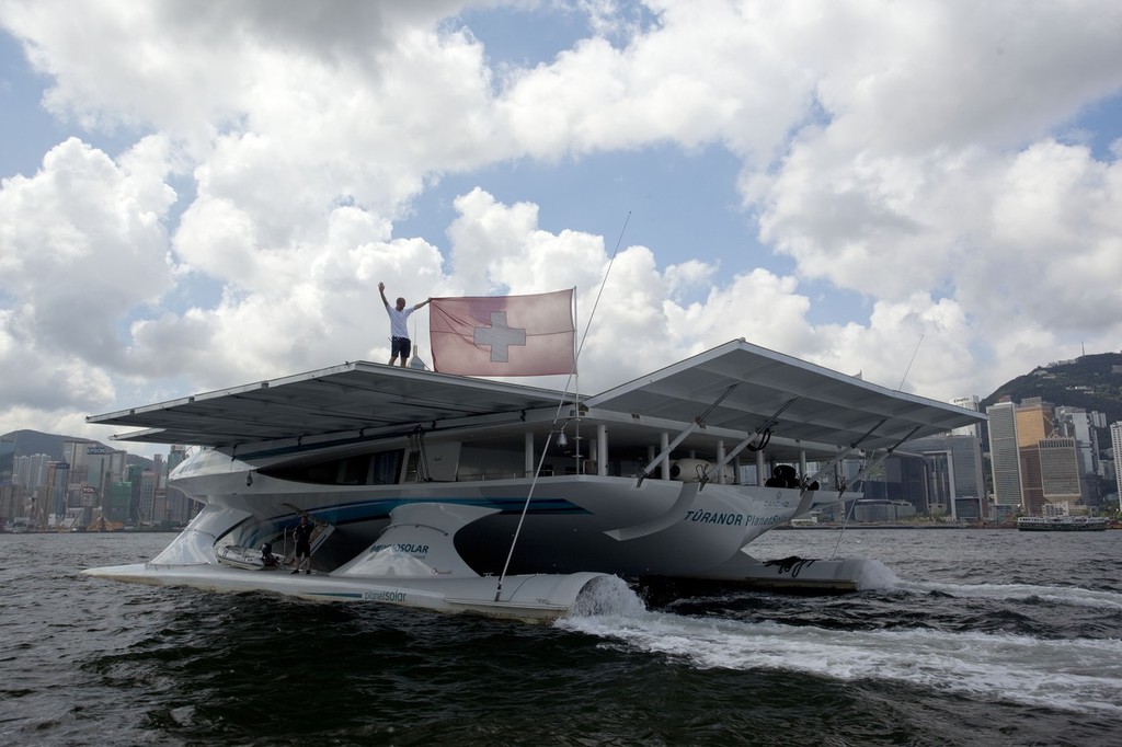  TURANOR PlanetSolar leaves Hong Kong heading for Vietnam and Singapore photo copyright Guy Nowell http://www.guynowell.com taken at  and featuring the  class