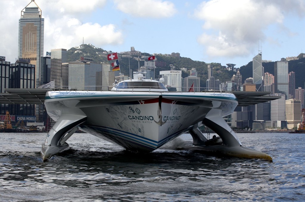 Spaceship on water. TURANOR PlanetSolar © Guy Nowell http://www.guynowell.com