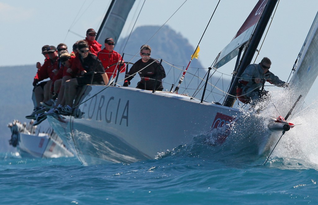 Georgia upwind - Audi Hamilton Island Race Week 2011 photo copyright Crosbie Lorimer http://www.crosbielorimer.com taken at  and featuring the  class