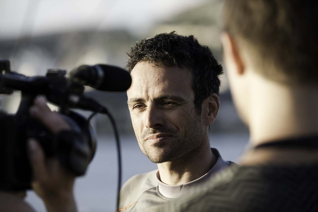 Groupama Sailing Team, skippered by Franck Cammas arrives into the start city of Alicante, prior to the start of the Volvo Ocean race 2011-12.  © Paul Todd/Outside Images http://www.outsideimages.com