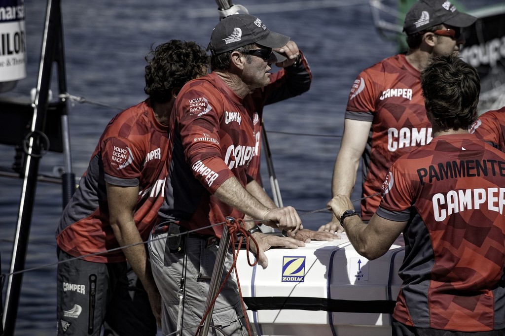 CAMPER with Emirates Team New Zealand, skippered by Chris Nicholson, arrives in the start city of Alicante, where they will continue training for the start of the Volvo Ocean Race 2011-12. (credit: PAUL TODD/Volvo Ocean Race) photo copyright Volvo Ocean Race/Paul Todd taken at  and featuring the  class