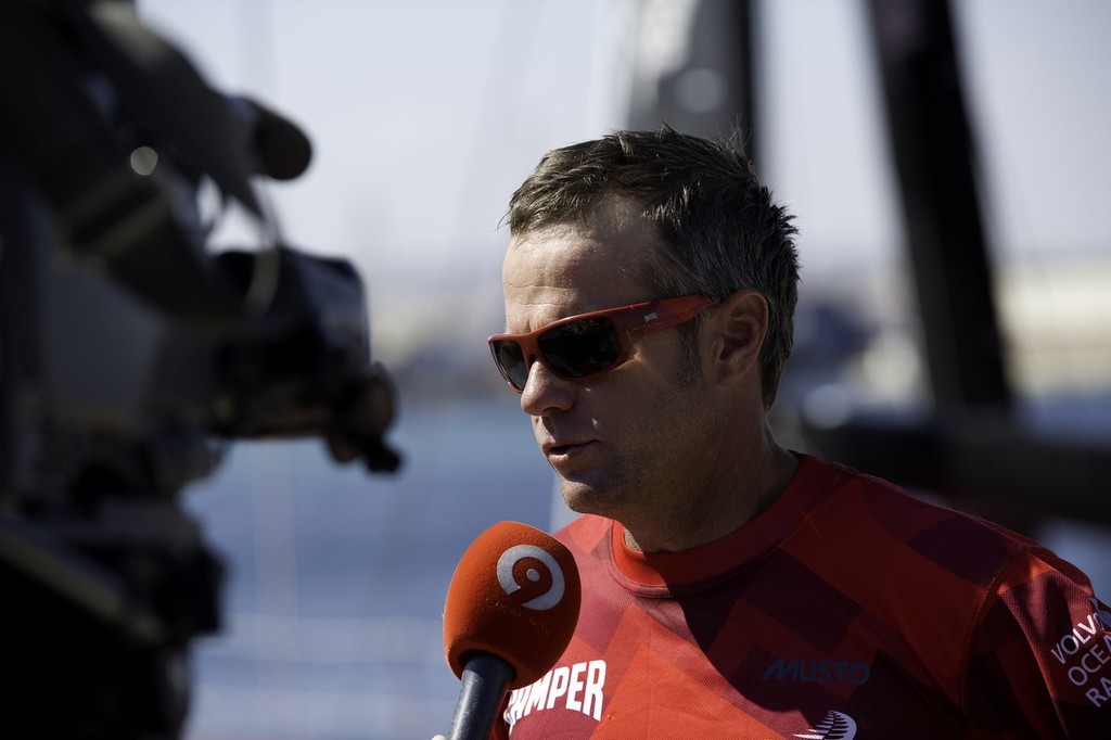 CAMPER with Emirates Team New Zealand, skippered by Chris Nicholson, arrives in the start city of Alicante, where they will continue training for the start of the Volvo Ocean Race 2011-12. (credit: PAUL TODD/Volvo Ocean Race) photo copyright Volvo Ocean Race/Paul Todd taken at  and featuring the  class