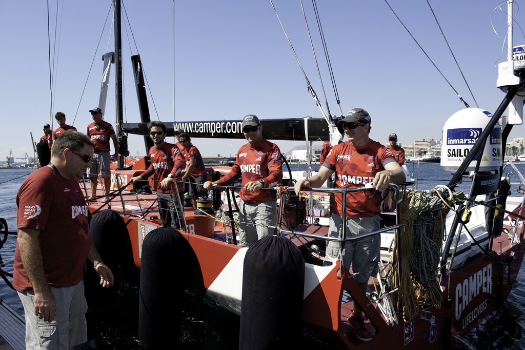 CAMPER with Emirates Team New Zealand, skippered by Chris Nicholson, arrives in the start city of Alicante, where they will continue training for the start of the Volvo Ocean Race 2011-12. (credit: PAUL TODD/Volvo Ocean Race) photo copyright Volvo Ocean Race/Paul Todd taken at  and featuring the  class