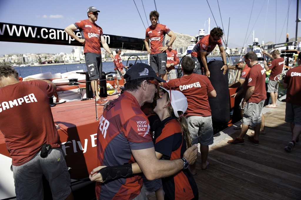 CAMPER with Emirates Team New Zealand, skippered by Chris Nicholson, arrives in the start city of Alicante, where they will continue training for the start of the Volvo Ocean Race 2011-12. (credit: PAUL TODD/Volvo Ocean Race) photo copyright Volvo Ocean Race/Paul Todd taken at  and featuring the  class