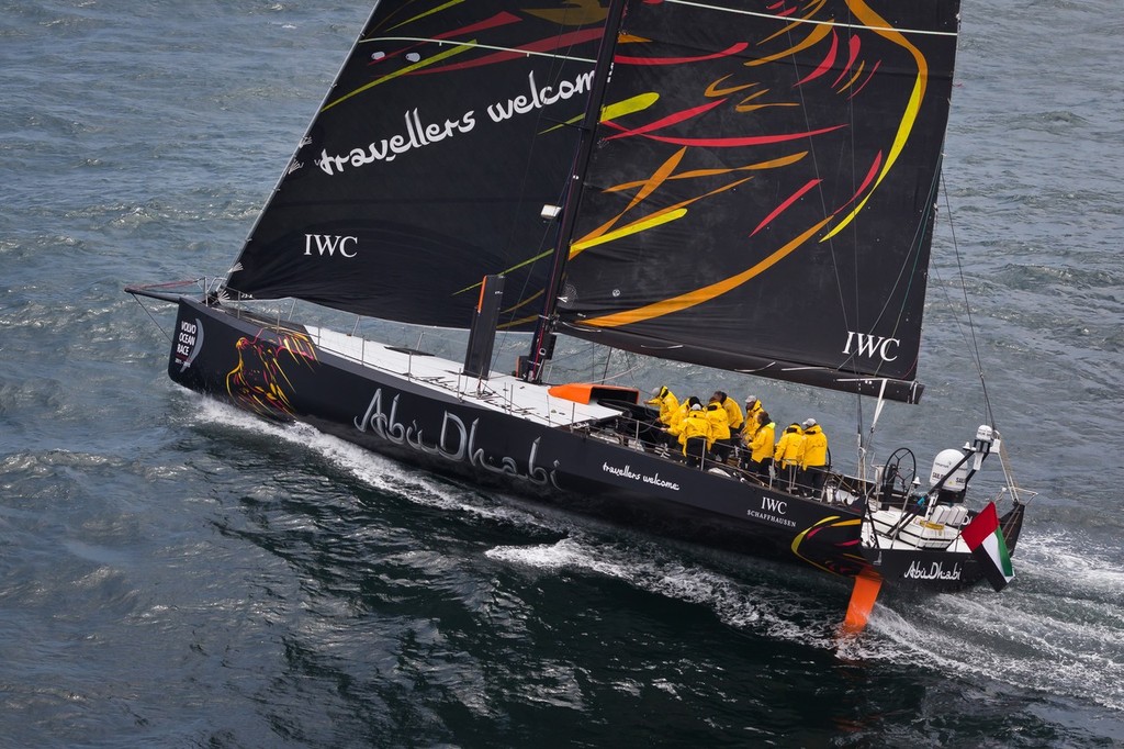 PORTUGAL, Cascais. 30th July 2011. Abu Dhabi Ocean Racing starts their 2000 mile qualifying sail. © Ian Roman/Volvo Ocean Race http://www.volvooceanrace.com